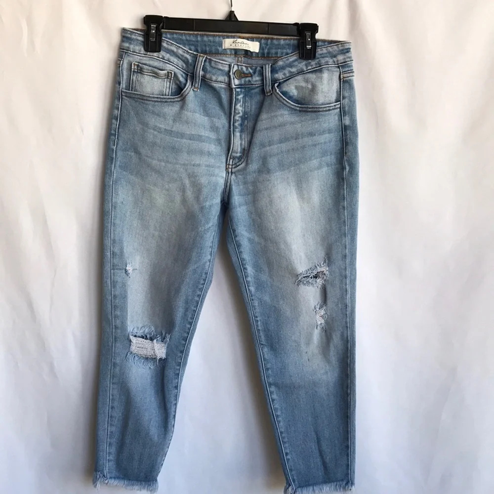 KanCan Signature distressed raw hem jeans, 30
